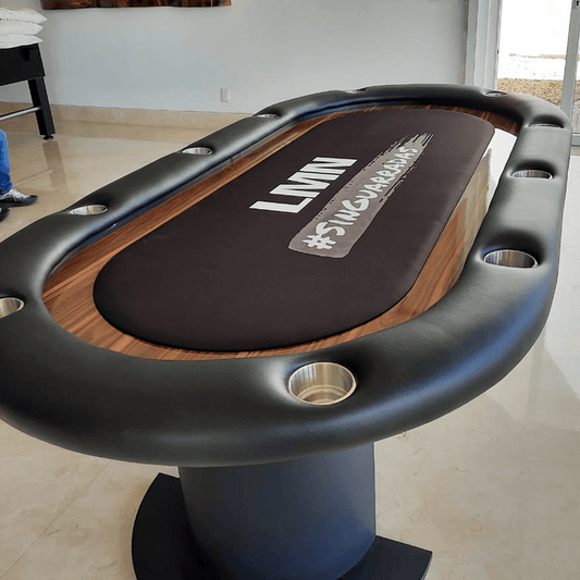 Mesa de Poker 8 a 10 jugadores negra - Divertoys