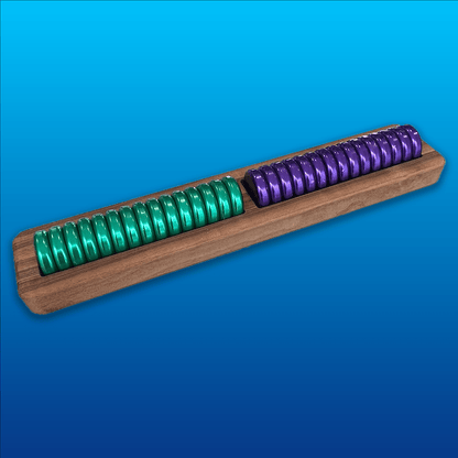 Fichas de Backgammon set de 30 morado y verde- Divertoys