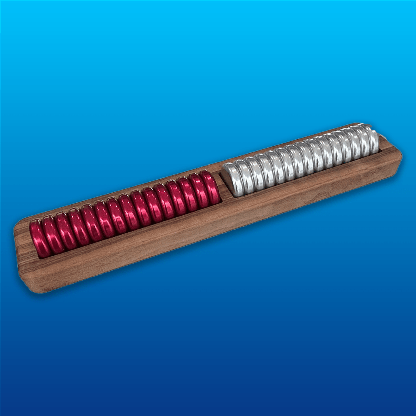 Fichas de Backgammon set de 30 rojas y natural- Divertoys