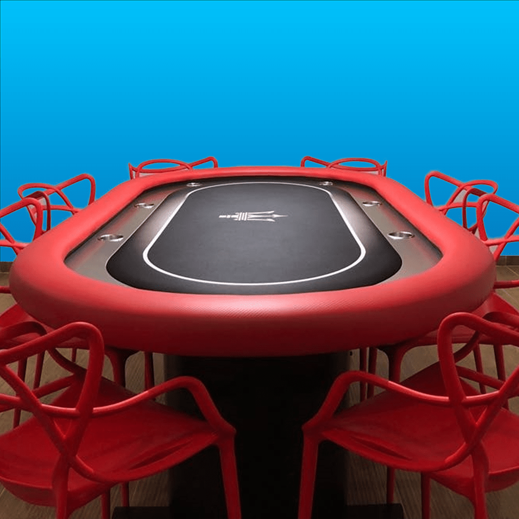 Mesa de Poker 8 a 10 jugadores roja - Divertoys